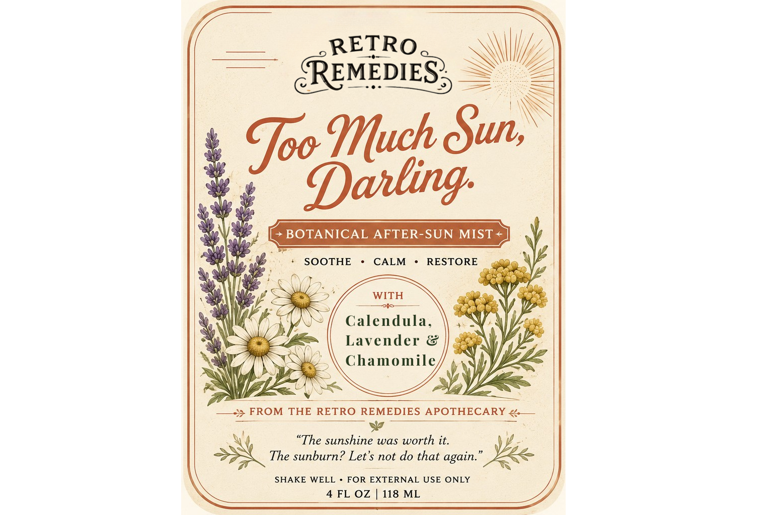 Too Much Sun, Darling| After-Sun Comfort Mist
